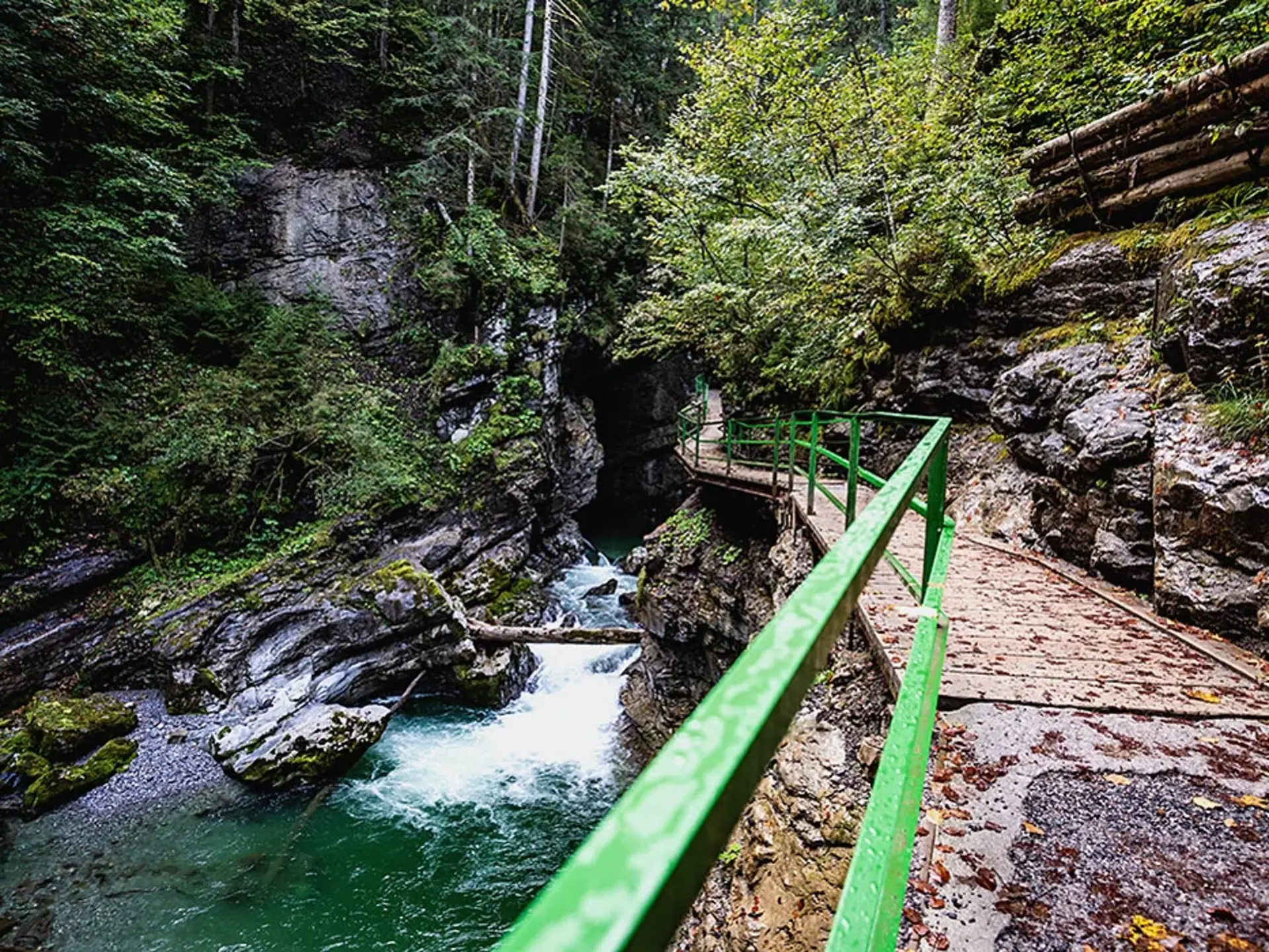 im Urlaub auf dem Bauernhof im Allgäu in der Breitachklamm wandern