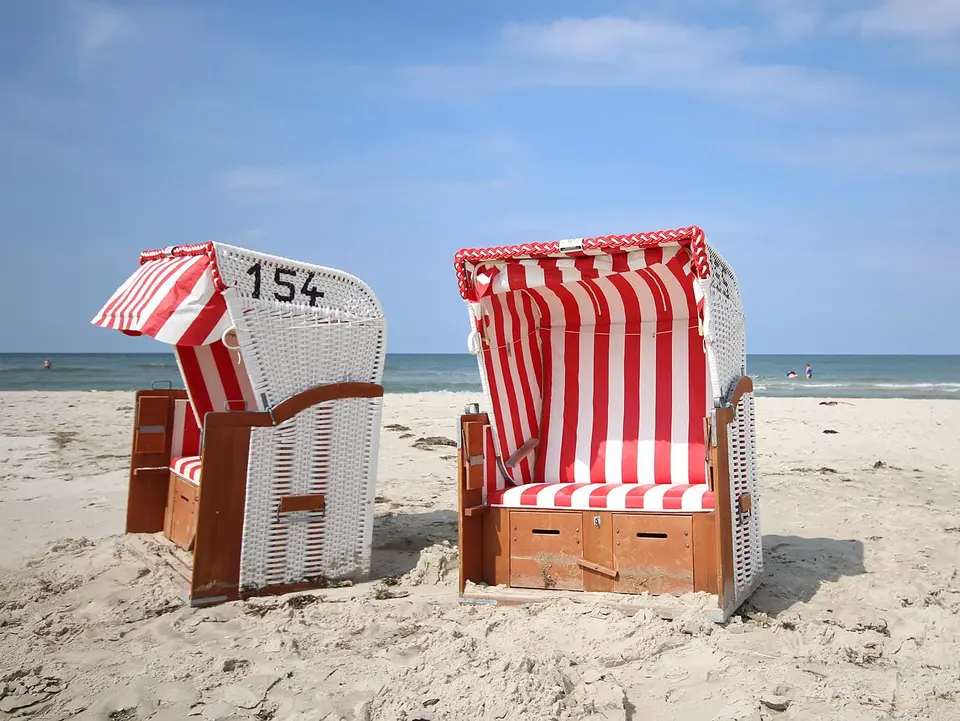 im Urlaub auf dem Bauernhof auf Amrum einen Strandausflug zum Kniepsand machen