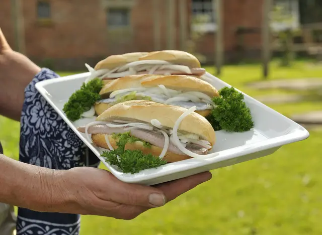 im Urluab auf dem Fischerhof im Hofladen einkaufen und frische Fischbrötchen essen