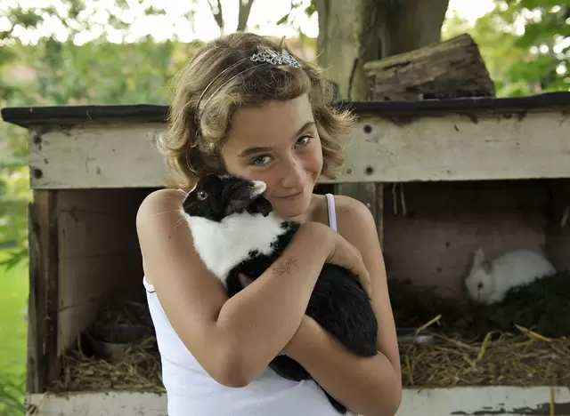 Urlaub auf dem Bauernhof: Kinder streicheln und füttern Tiere