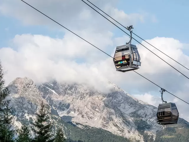 im Urlaub auf dem Bauernhof im Berchtesgadener Land mit der Seilbahn auf den Jenner fahren