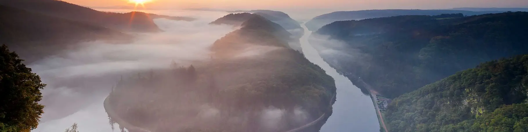 im Urlaub auf dem Bauernhof im Saarland zur Saarschleife bei Mettlach wandern