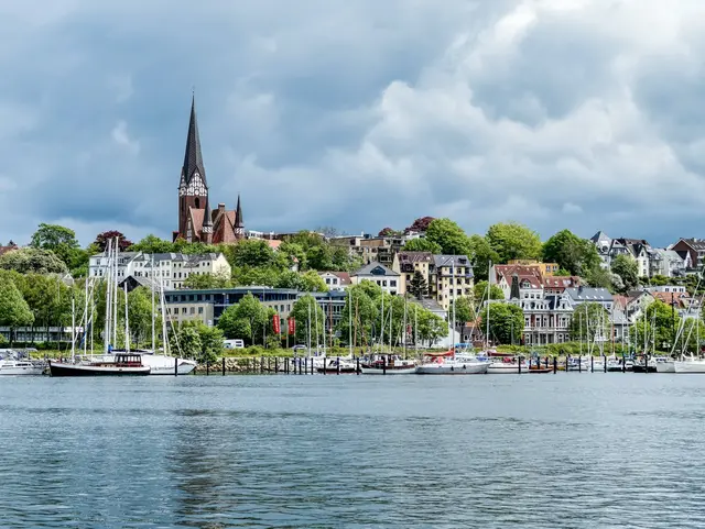 Blick auf den Flensburger Hafen 