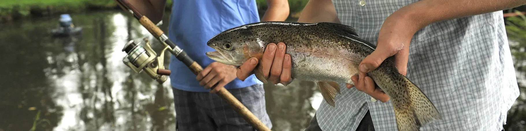 Angeln auf dem Fischerhof: frisch gefangener Fisch